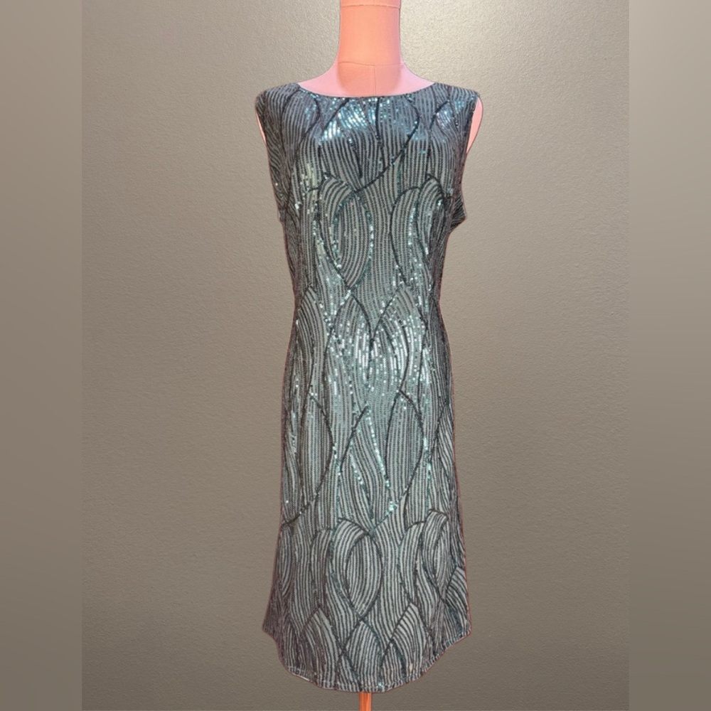 NWOT! Grace Karin Green Sequin Sheath Dress